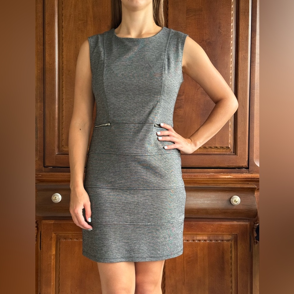 Enfocus Studio Gray Mini Dress